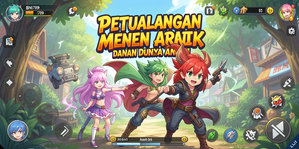 Tampilan menarik gameplay BNI789 dalam dunia anime.