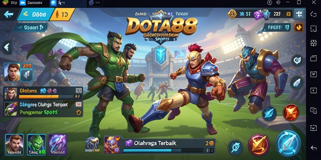 Tampilan gameplay seru di DOTA88 dengan aksi olahraga mendebarkan.