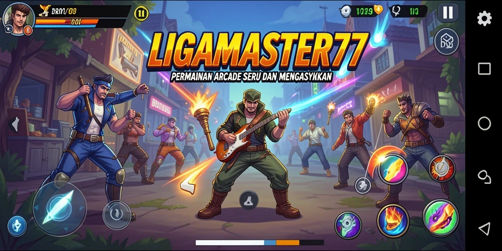 Tangkapan layar gameplay LIGAMASTER77 yang seru dan penuh warna.