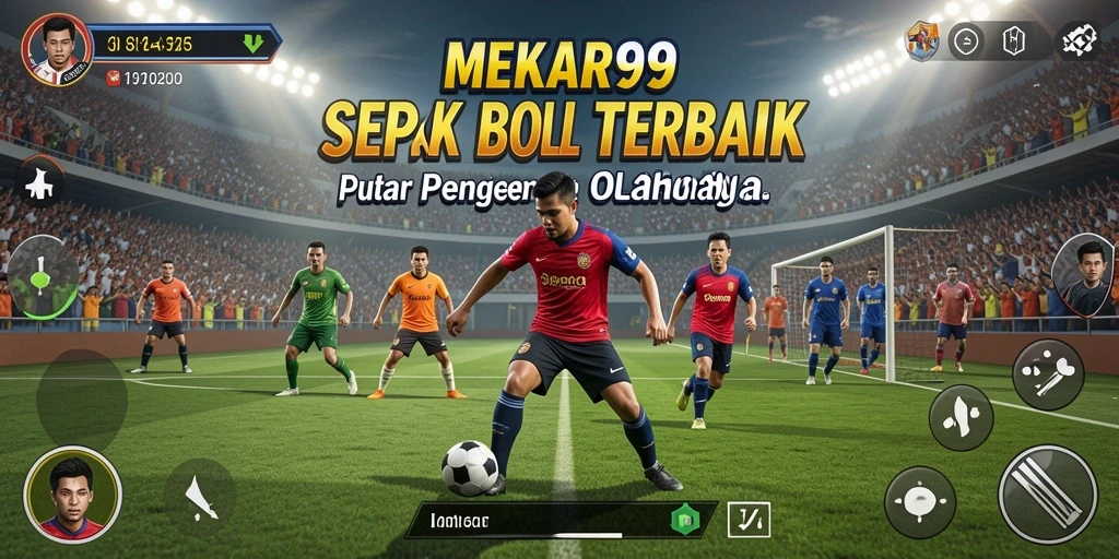 Tampilan permainan <strong>MEKAR99</strong> dengan aksi sepak bola yang mendebarkan.