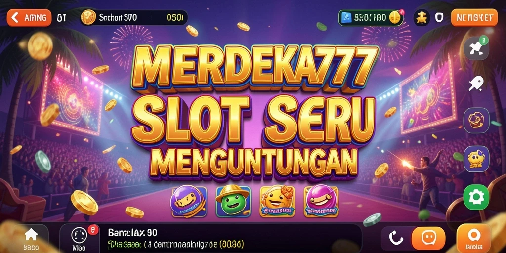 Tampilan gameplay seru dalam permainan slot MERDEKA777.
