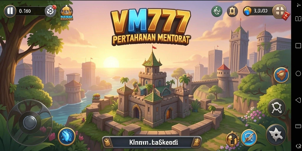 Gameplay VM777 Tower Defense yang seru dengan menara dan strategi yang menarik.